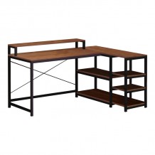 Γραφείο γωνιακό Tebul pakoworld MDF metal σε oak απόχρωση 100x60x88εκ c485027