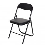 Καρέκλα Πτυσσόμενη ArteLibre PRASLIN Μαύρο Μέταλλο PVC 41x44x79cm c485153