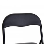 Καρέκλα Πτυσσόμενη ArteLibre PRASLIN Μαύρο Μέταλλο PVC 41x44x79cm c485153