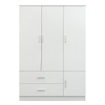Ντουλάπα ArteLibre TUBEROSA Λευκό Μοριοσανίδα 120x50x180cm c485167
