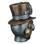 Διακοσμητικό ArteLibre Steampunk Ανδρικό Πρόσωπο Ασημί Polyresin 18x16x20cm c485395