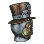 Διακοσμητικό ArteLibre Steampunk Γυναικείο Πρόσωπο Ασημί Polyresin 18x16x20cm c485396