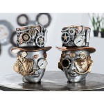 Διακοσμητικό ArteLibre Steampunk Γυναικείο Πρόσωπο Ασημί Polyresin 18x16x20cm c485396