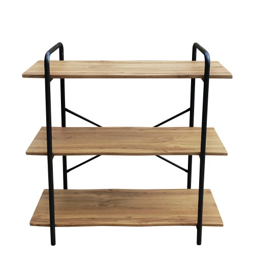 Ραφιέρα ArteLibre AVEIRO Φυσικό Μαύρο MDF Μέταλλο 80x34x80cm c485907