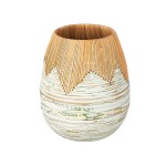 Βάζο ArteLibre Εκρού Μπαμπού Rattan Φ20x23cm c486073