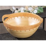 Μπολ ArteLibre Εκρού Μπαμπού Rattan 34 5x30x15cm c486084