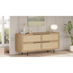 Μπουφές ArteLibre CORNWALL Φυσικό Μοριοσανίδα Μέταλλο 44 5x160x74 3cm c486268