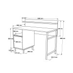 Γραφείο ArteLibre WING Φυσικό Μοριοσανίδα Μέταλλο 60x120x99 8cm c486270