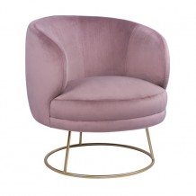 Πολυθρόνα από βελούδο ARIEN HM8403 02 σάπιο μήλο με χρυσή βάση c48628