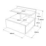 Κομοδίνο Επιτοίχιο ArteLibre CHALK Φυσικό Μοριοσανίδα 40x35 6x32cm c486339