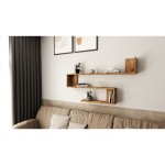 Ράφι Τοίχου ArteLibre EALING Πεύκο Μοριοσανίδα 120x145x71 4cm c486357