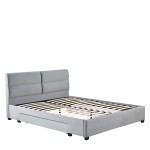 Κρεβάτι Διπλό ArteLibre PRODREAM Γκρι Ύφασμα Στρώμα 160x200cm c486543