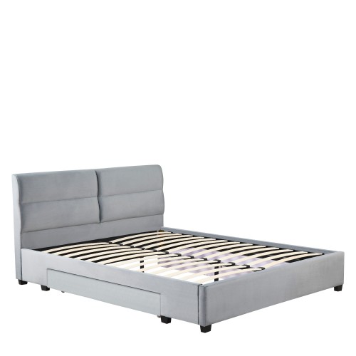 Κρεβάτι Διπλό ArteLibre PRODREAM Γκρι Ύφασμα Στρώμα 160x200cm c486543