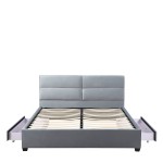 Κρεβάτι Διπλό ArteLibre PRODREAM Γκρι Ύφασμα Στρώμα 160x200cm c486543