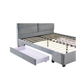 Κρεβάτι Διπλό ArteLibre PRODREAM Γκρι Ύφασμα Στρώμα 160x200cm c486543