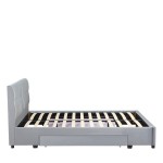 Κρεβάτι Διπλό ArteLibre PRODREAM Γκρι Ύφασμα Στρώμα 160x200cm c486543