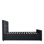 Κρεβάτι Διπλό ArteLibre SLEEPSUIT Μαύρο Ύφασμα Στρώμα 160x200cm c486545