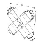 Βιβλιοθήκη ArteLibre CASE Καρυδί Κίτρινο 120x25x120cm c486643