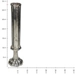 Βάζο ArteLibre Φλάουτο Χειροποίητο Ασημί Γυαλί 8 5x8 5x33cm c486872