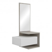 Tουαλέτα κρεβατοκάμαρας Kendi pakoworld κρεμαστή με καθρέπτη σε λευκό sonoma απόχρωση 49 1x31 3x90εκ c487789 Tουαλέτα κρεβατοκάμαρας Kendi pakoworld κρεμαστή με καθρέπτη σε λευκό sonoma απόχρωση 49 1x31 3x90εκ c487789