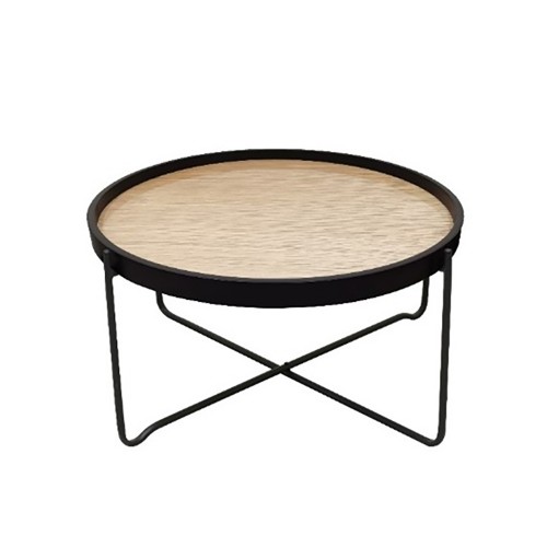 DISK COFFEE TABLE MDF SONOMA MDF ΜΑΥΡΟ 53x53x42 E1 c487823