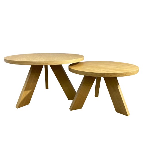 TAVOLA COFFEE TABLE SET 2ΤΕΜ 80x80x47 c487861