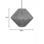 Φωτιστικό οροφής Palmo Inart Ε27 rope σε φυσική απόχρωση Φ40x32εκ c487923