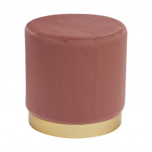 Σκαμπό Dash pakoworld βελούδο σάπιο μήλο-χρυσό Φ35x35εκ c487980