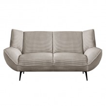 EMERALD Καναπές 2θέσιος Σαλονιού Καθιστικού Ύφασμα Κοτλέ Μπεζ c488056