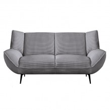 EMERALD Καναπές 2θέσιος Σαλονιού Καθιστικού Ύφασμα Κοτλέ Γκρι c488058