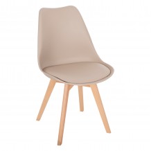 ΚΑΡΕΚΛΑ VEGAS HM0033 25 ΞΥΛΙΝΑ ΠΟΔΙΑ-ΚΑΘΙΣΜΑ ΠΟΛΥΠΡΟΠ ΜΕ PU ΚΑΠΟΥΤΣΙΝΟ 48x52x81Υεκ SET 4τμχ c488139