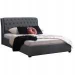 ΚΡΕΒΑΤΙ ODALYS 150X200 ΒΕΛΟΥΔΟ ΥΦΑΣΜΑ ΓΚΡΙ HM549 11 164x223x100 εκ c488208