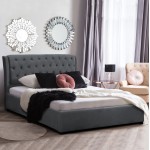 ΚΡΕΒΑΤΙ ODALYS 150X200 ΒΕΛΟΥΔΟ ΥΦΑΣΜΑ ΓΚΡΙ HM549 11 164x223x100 εκ c488208