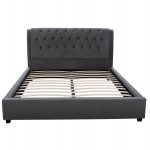 ΚΡΕΒΑΤΙ ODALYS 150X200 ΒΕΛΟΥΔΟ ΥΦΑΣΜΑ ΓΚΡΙ HM549 11 164x223x100 εκ c488208