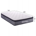 ΣΤΡΩΜΑ DREAMTOPIA σειρά ULTIMATE HM661 140 POCKET SPRING ΜΕ ΑΝΩΣΤΡΩΜΑ 140X200x34Yεκ c488225