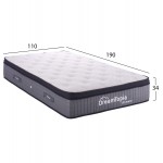 ΣΤΡΩΜΑ DREAMTOPIA σειρά ULTIMATE HM661 110 POCKET SPRING ΜΕ ΑΝΩΣΤΡΩΜΑ 110X190x34Yεκ c488226
