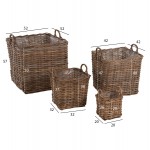 ΣΕΤ ΔΙΑΚΟΣΜΗΤΙΚΑ ΚΑΛΑΘΙΑ KATER HM9657 4ΤΜΧ ΑΠΟ KUBU RATTAN ΣΕ ΓΚΡΙ 52x52x50-57Υεκ c488257