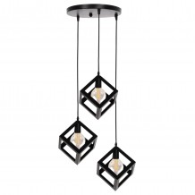 ΦΩΤΙΣΤΙΚΟ ΟΡΟΦΗΣ ΚΡΕΜΑΣΤΟ HM4036 3 ΚΥΒΟΙ ΜΑΥΡΟ ΜΕΤΑΛΛΟ Φ23x122Yεκ c488328