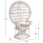 ΠΟΛΥΘΡΟΝΑ ROYAL PEACOCK HM9342 02 RATTAN ΣΕ ΛΕΥΚΟ-ΜΑΞΙΛΑΡΙ ΛΕΥΚΟ 114x72x150Yεκ c488353