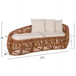 ΚΑΝΑΠΕΣ-ΑΝΑΚΛΙΝΤΡΟ LANTRY HM5991 ΦΥΣΙΚΟ RATTAN- ΛΕΥΚΑ ΜΑΞΙΛΑΡΙΑ 215x60x78Yεκ c488364