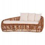 ΚΑΝΑΠΕΣ-ΑΝΑΚΛΙΝΤΡΟ LANTRY HM5991 ΦΥΣΙΚΟ RATTAN- ΛΕΥΚΑ ΜΑΞΙΛΑΡΙΑ 215x60x78Yεκ c488364