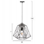 ΦΩΤΙΣΤΙΚΟ ΟΡΟΦΗΣ ΚΡΕΜΑΣΤΟ HM4066 ΜΑΥΡΟ ΜΕΤΑΛΛΙΚΟ ΚΑΠΕΛΟ 39x34x130Υεκ c488370