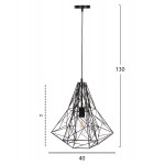 ΦΩΤΙΣΤΙΚΟ ΟΡΟΦΗΣ ΚΡΕΜΑΣΤΟ HM4068 ΜΑΥΡΟ ΜΕΤΑΛΛΙΚΟ ΚΑΠΕΛΟ 40x35x130Υεκ c488371