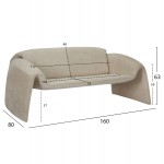 ΚΑΝΑΠΕΣ ΔΙΘΕΣΙΟΣ LAFORGE HM9680 03 ΜΕΤΑΛΛΙΚΟΣ ΣΚΕΛΕΤΟΣ-ΜΠΕΖ ΜΠΟΥΚΛΕ ΥΦΑΣΜΑ 160x80x63Υεκ c488435