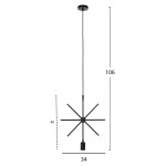 ΦΩΤΙΣΤΙΚΟ ΟΡΟΦΗΣ ΚΡΕΜΑΣΤΟ HM4098 ΜΑΥΡΟ ΜΕΤΑΛΛΟ ΑΣΤΕΡΙ 34x40x106Υεκ c488547