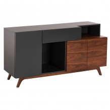 ΜΠΟΥΦΕΣ PREDA HM9747 MDF ΜΕ ΚΑΡΥΔΙ ΣΚΟΥΡΟ ΓΚΡΙ ΚΑΠΛΑΜΑ 167x28-40x80Υεκ c488603