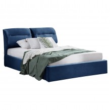 ΚΡΕΒΑΤΙ KENDRA ΒΕΛΟΥΔΟ ΜΠΛΕ ΚΑΙ ΑΠΟΘΗΚΕΥΤΙΚΟ ΧΩΡΟ 160x200 εκ HM565 18 c488623