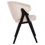 ΚΑΡΕΚΛΑ HANA HM9746 01 RUBBERWOOD ΣΕ ΜΑΥΡΟ ΧΡΩΜΑ-ΜΠΕΖ ΥΦΑΣΜΑ 55x60x84Yεκ SET 2τμχ c488632