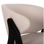 ΚΑΡΕΚΛΑ HANA HM9746 01 RUBBERWOOD ΣΕ ΜΑΥΡΟ ΧΡΩΜΑ-ΜΠΕΖ ΥΦΑΣΜΑ 55x60x84Yεκ SET 2τμχ c488632