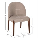 ΚΑΡΕΚΛΑ ΤΡΑΠΕΖΑΡΙΑΣ RAMMER HM9744 02 RUBBERWOOD ΣΕ ΚΑΡΥΔΙ-ΕΚΡΟΥ ΥΦΑΣΜΑ 57x55x86Υεκ SET 2τμχ c488637
